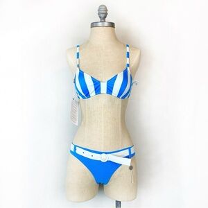 SOLID & STRIPED Rachel Bikini Set Top M / Belted Bottom XS NWT